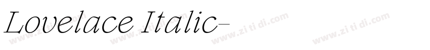 Lovelace Italic字体转换